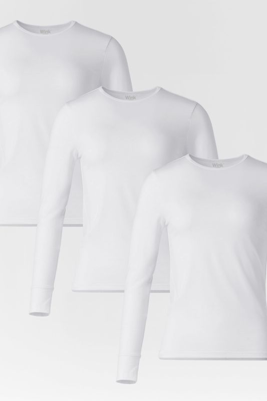 Maglia Essential 2190 manica lunga white 3pz