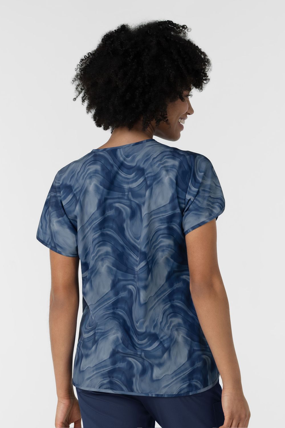 Casacca 6267 scollo a Y Dreamy Daze Navy Tonal