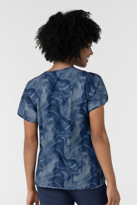 Casacca 6267 scollo a Y Dreamy Daze Navy Tonal