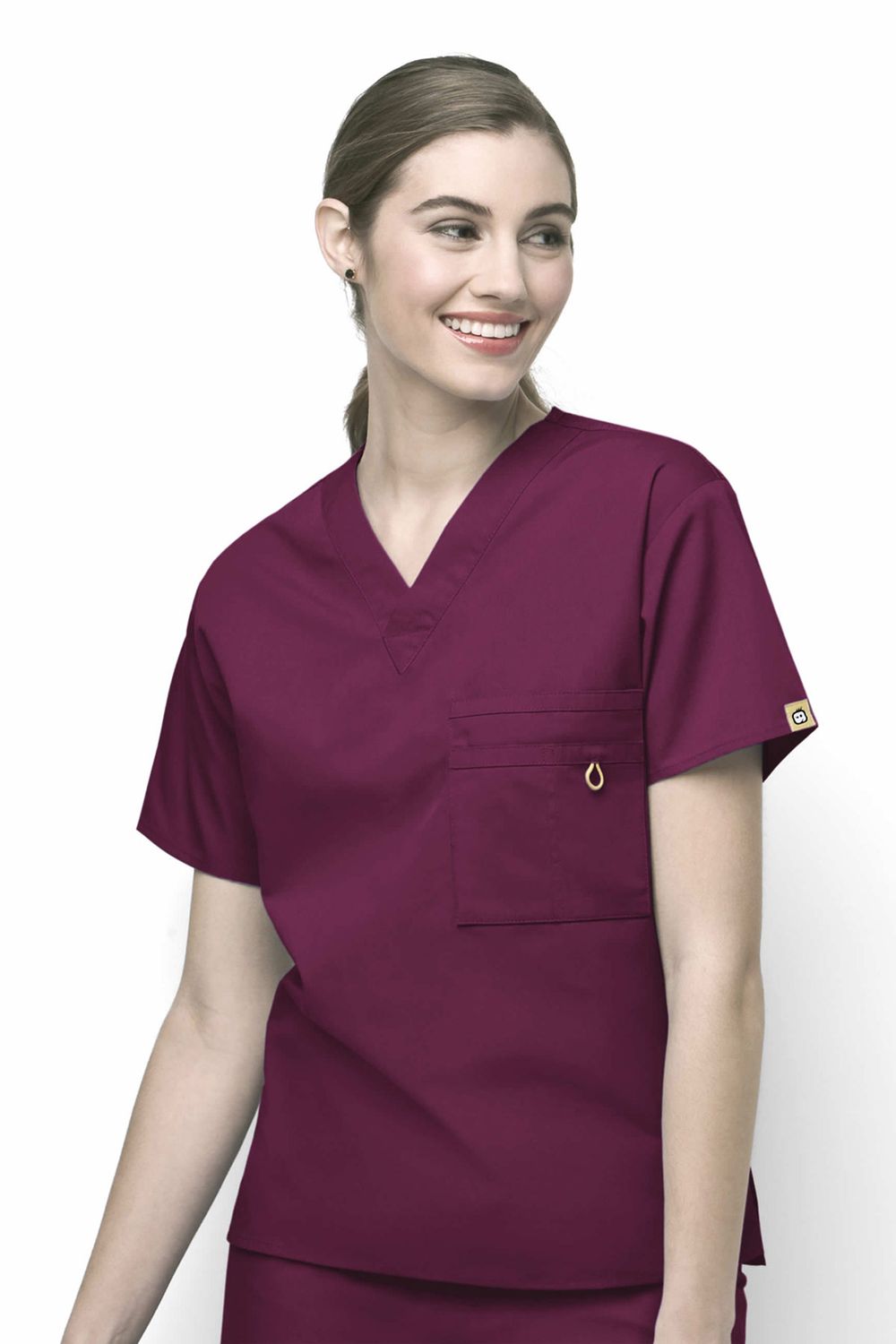 Casacca unisex 6006 scollo a V wine