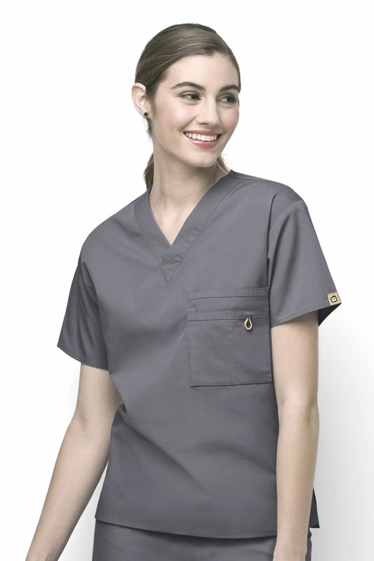 Casacca unisex 6006 scollo a V pewter