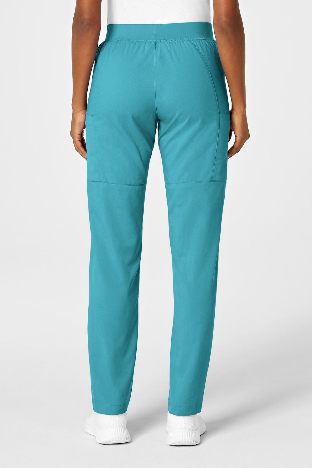 Pantalone donna 5419 cargo 7 tasche teal blue