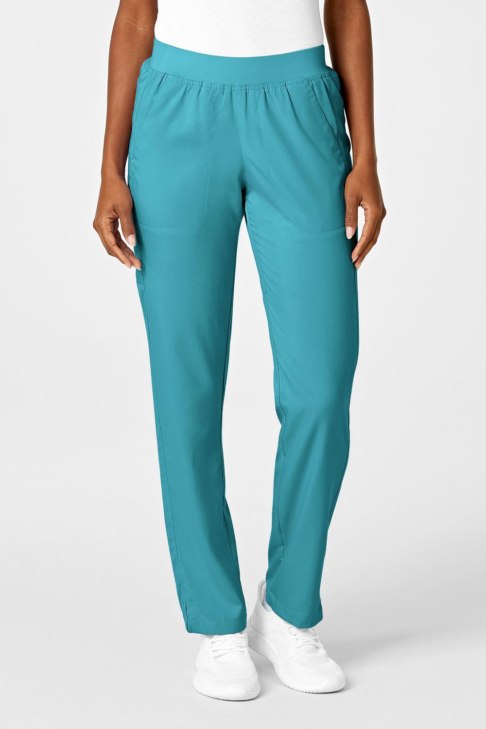 Pantalone donna 5419 cargo 7 tasche teal blue