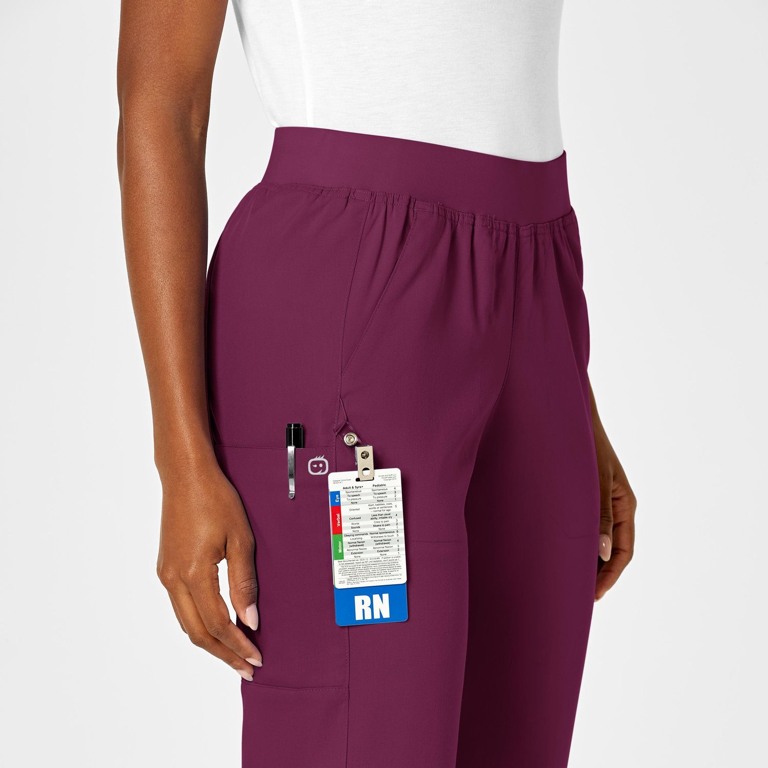 Pantalone donna 5419 cargo 7 tasche wine
