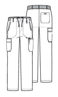 Pantalone uomo 5619 cargo wine