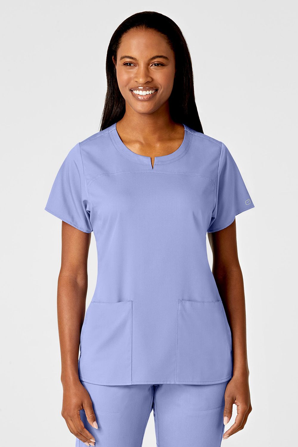 Casacca donna 6419 girocollo ceil blue