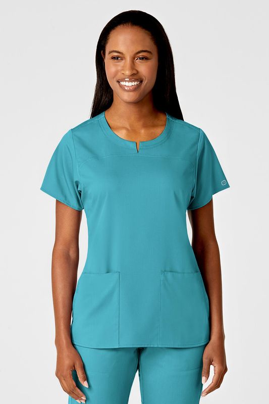 Casacca donna 6419 girocollo teal blue