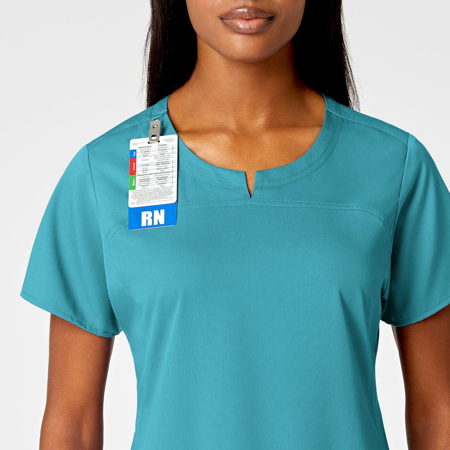 Casacca donna 6419 girocollo teal blue