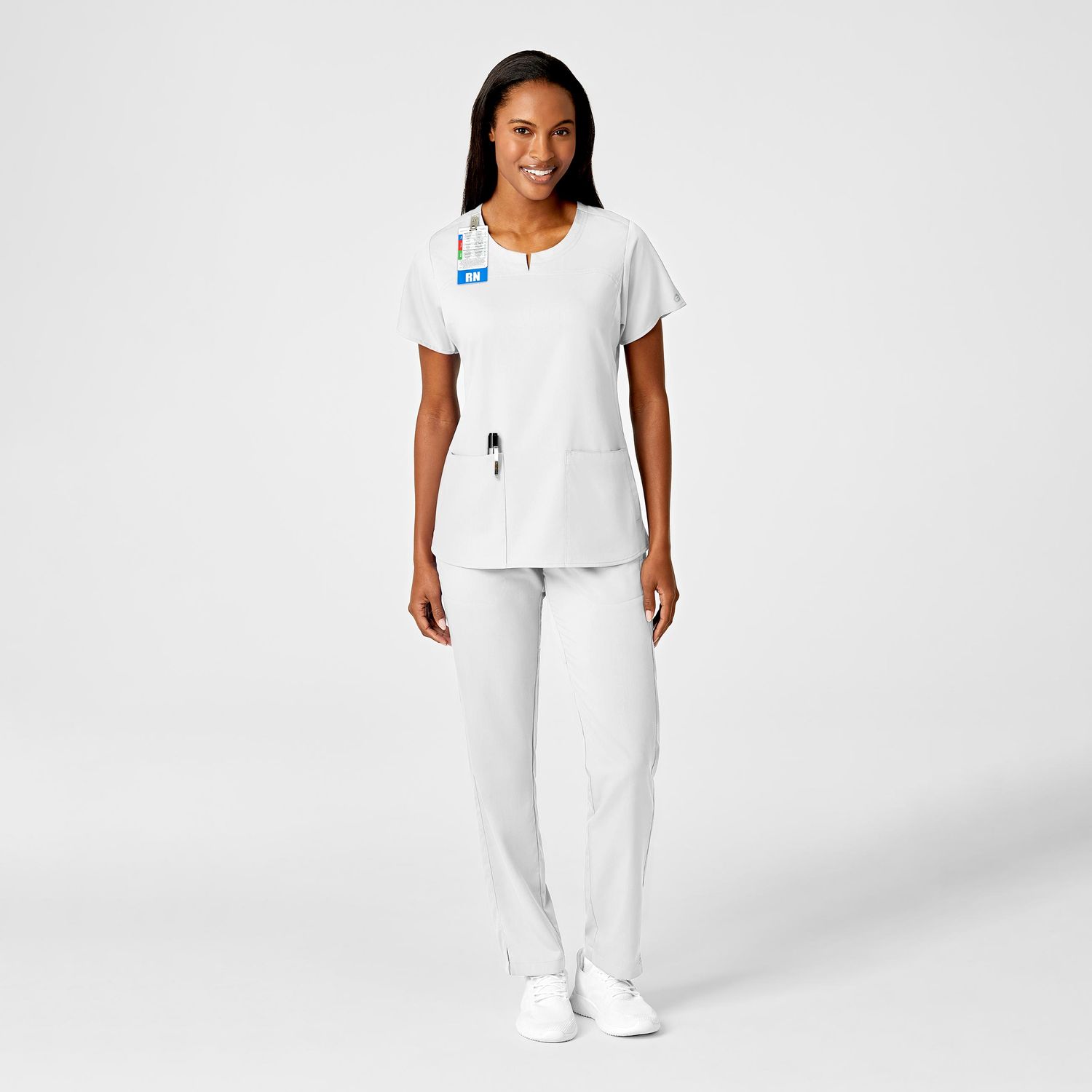 Casacca donna 6419 girocollo white