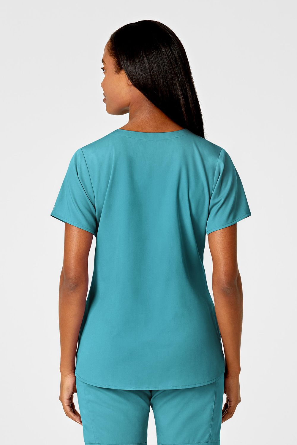 Casacca donna 6419 girocollo teal blue