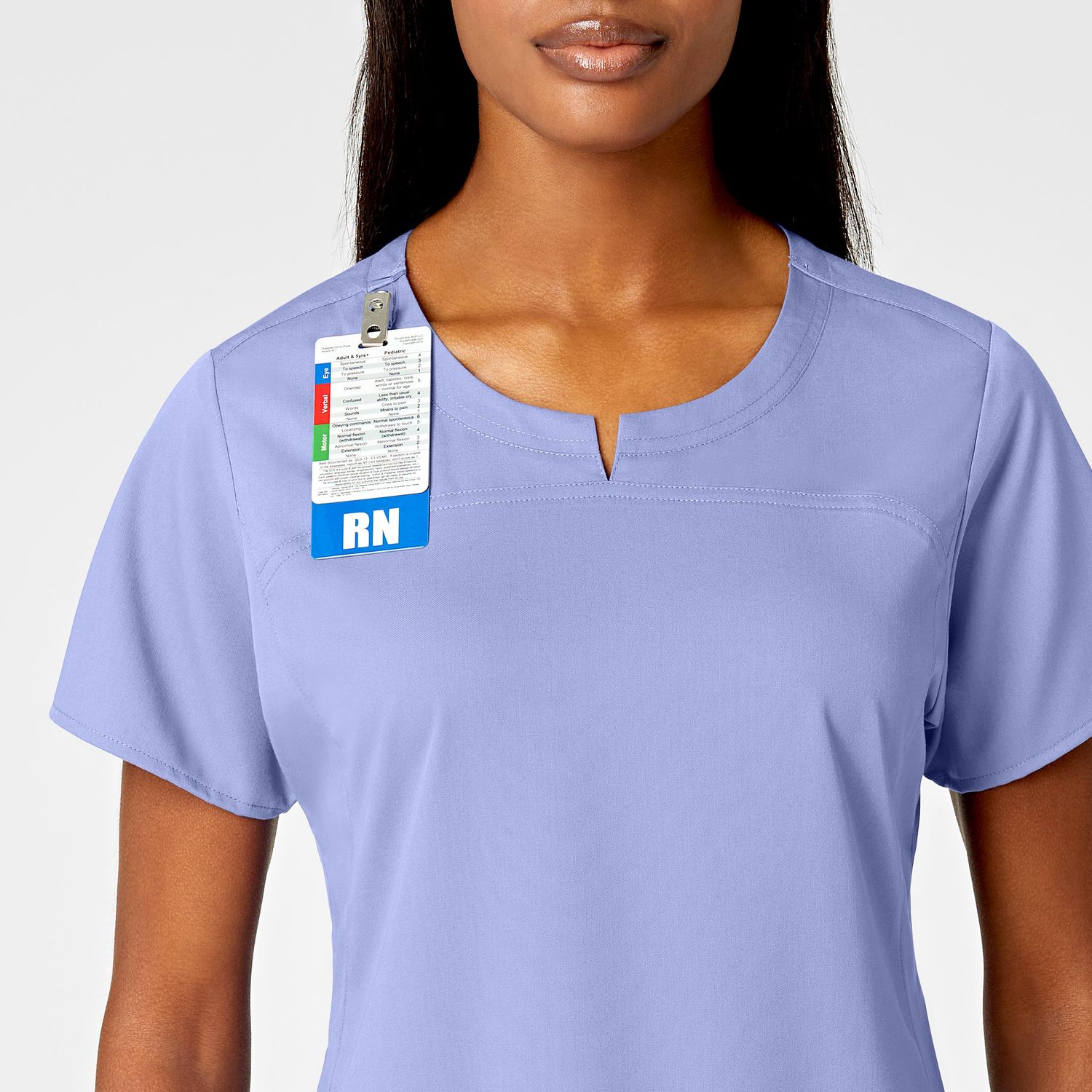 Casacca donna 6419 girocollo ceil blue