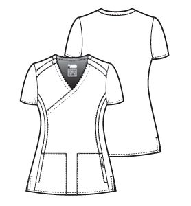 Casacca donna 6519 scollo a Y royal blue