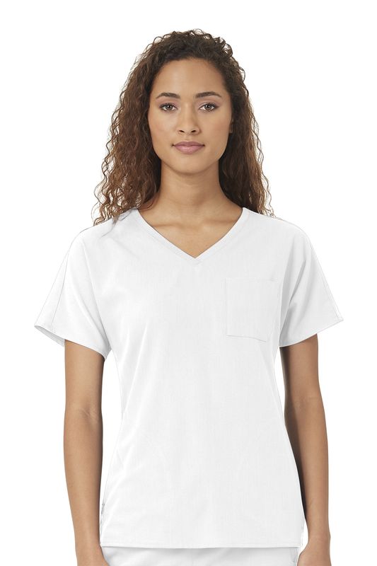 Casacca donna 6329 scollo a V white