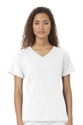 Casacca donna 6329 scollo a V white