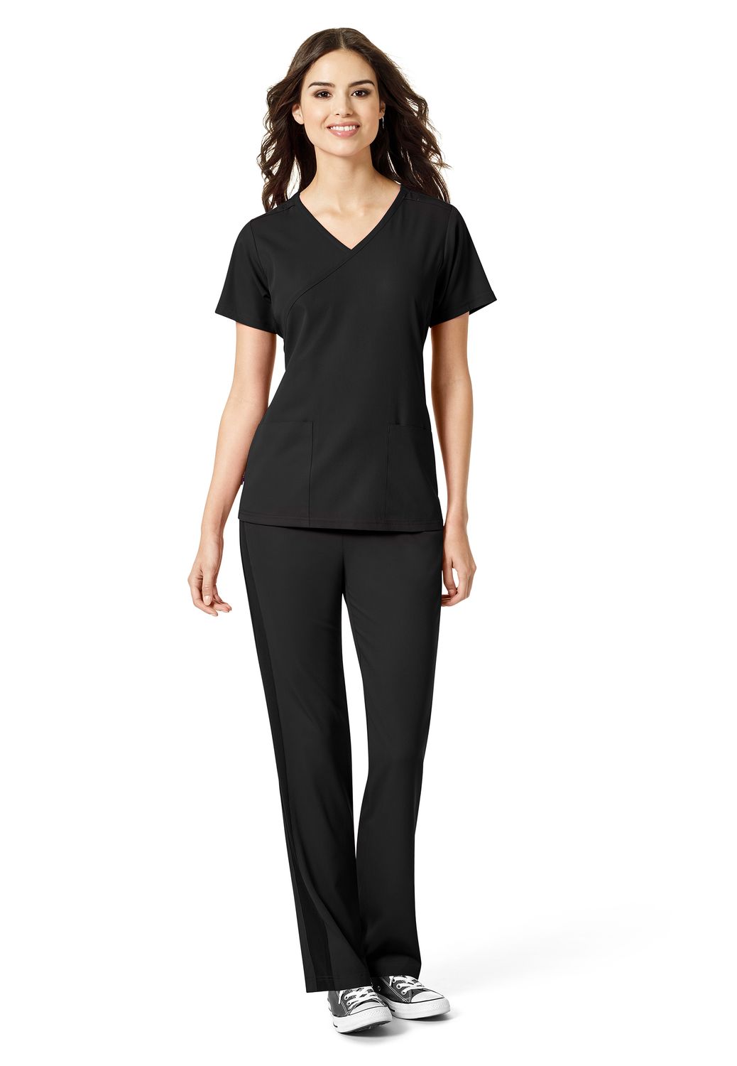 Casacca donna 6229 scollo a Y black