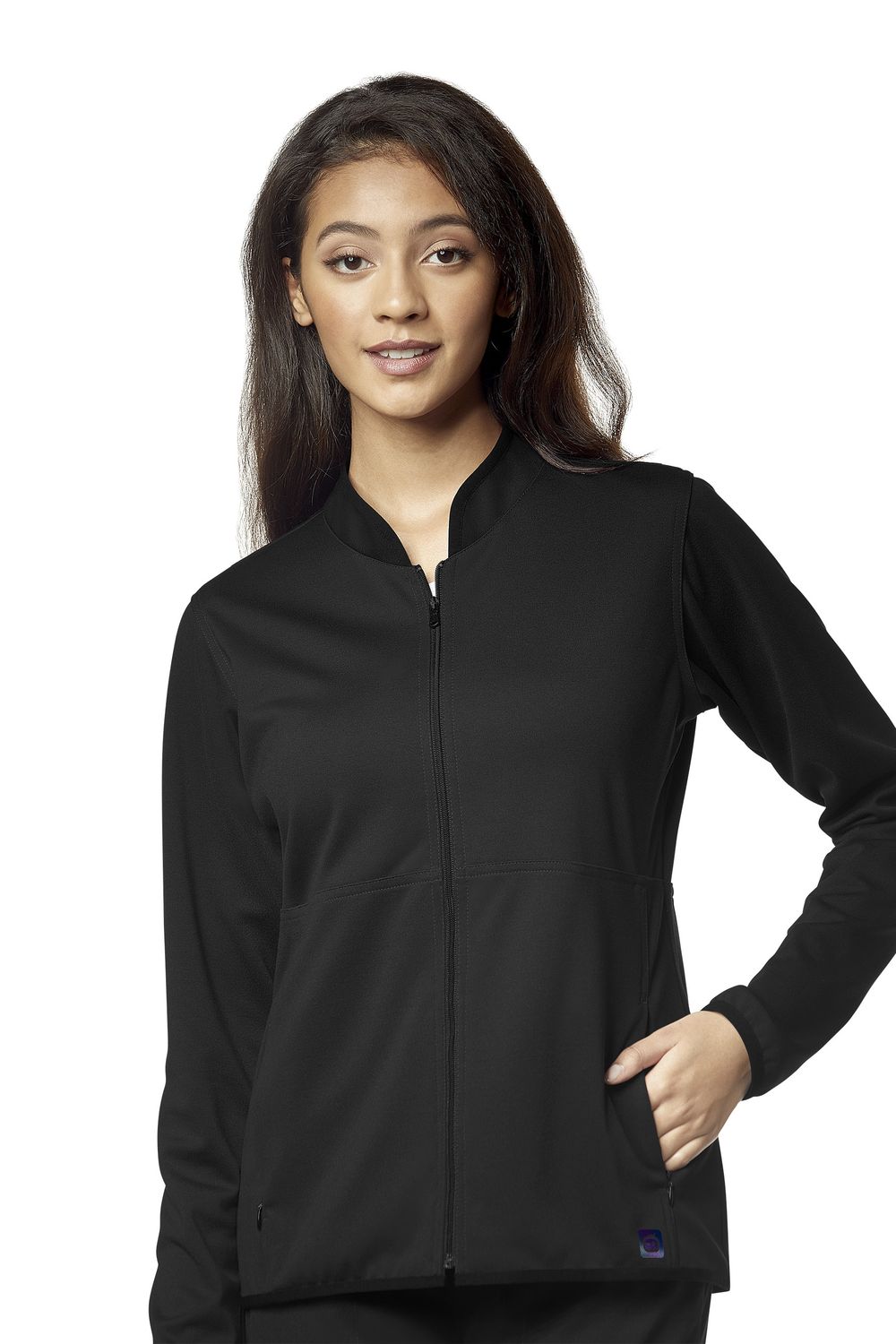 Felpa donna 8919 zip black