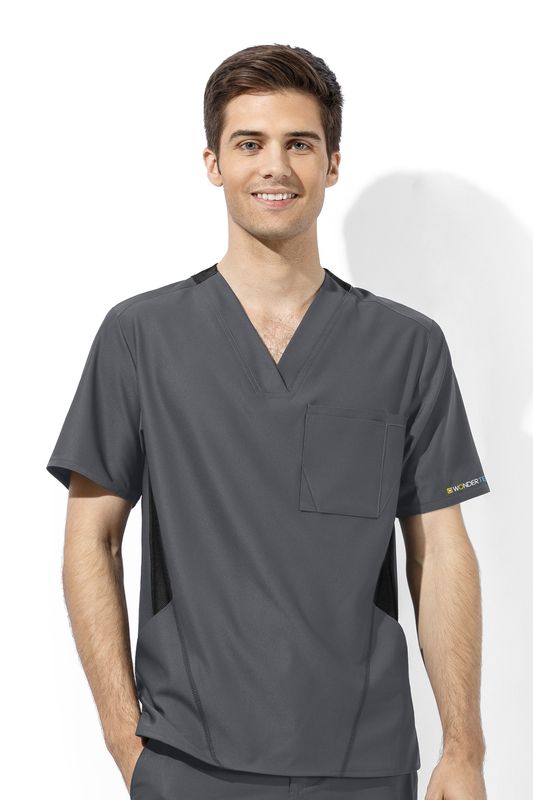 Casacca uomo 6213 scollo a V pewter