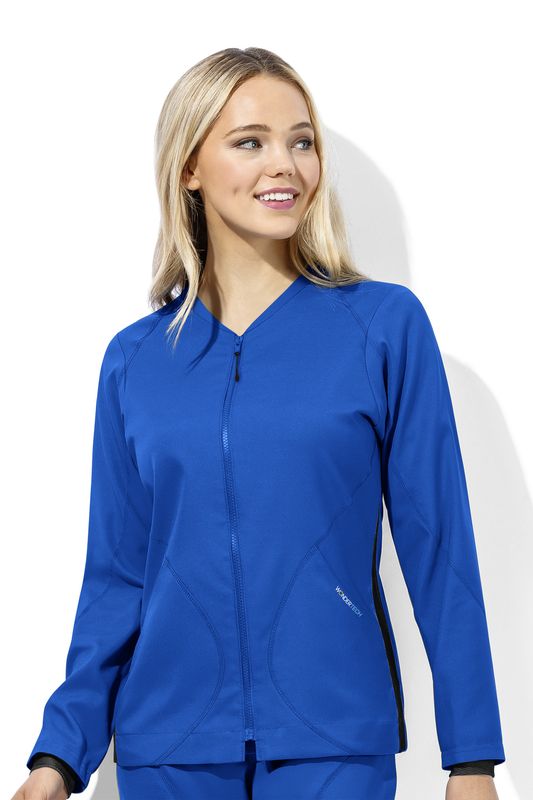Felpa donna 8213 zip lunga royal blue