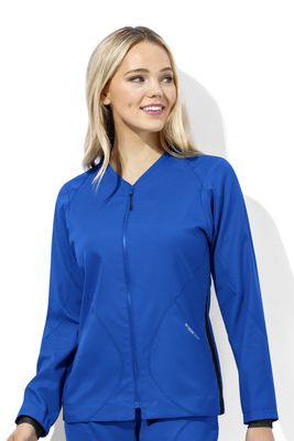 Felpa donna 8213 zip lunga royal blue