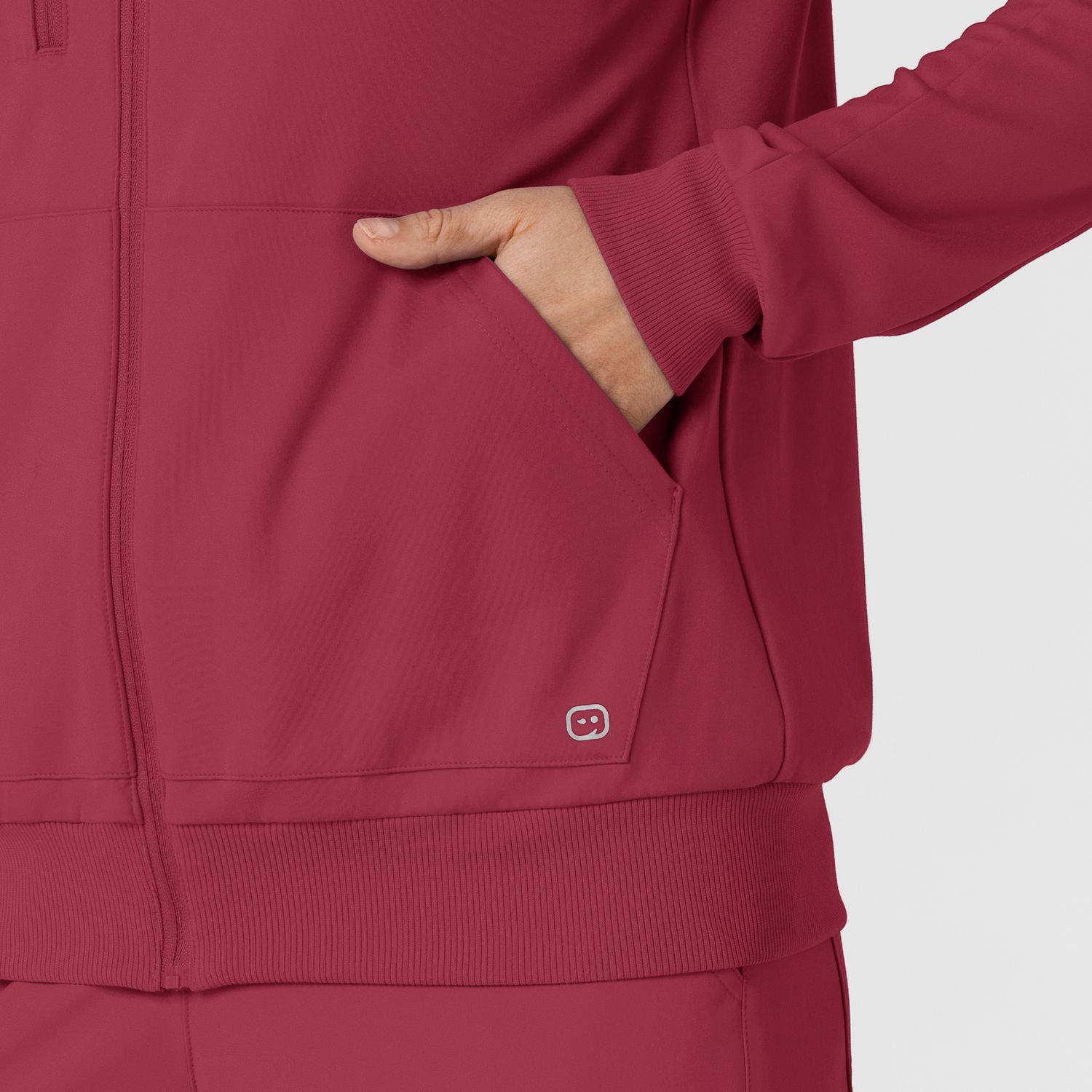 Felpa donna 8159 zip e cappuccio ruby