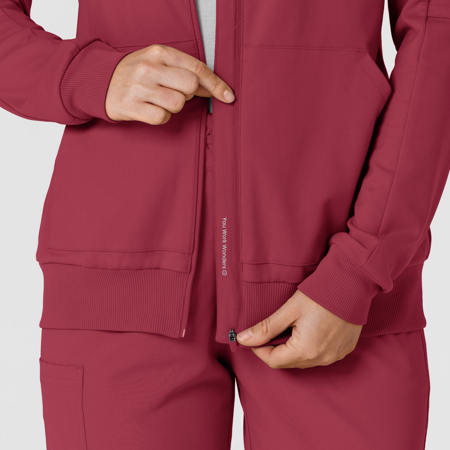 Felpa donna 8159 zip e cappuccio ruby