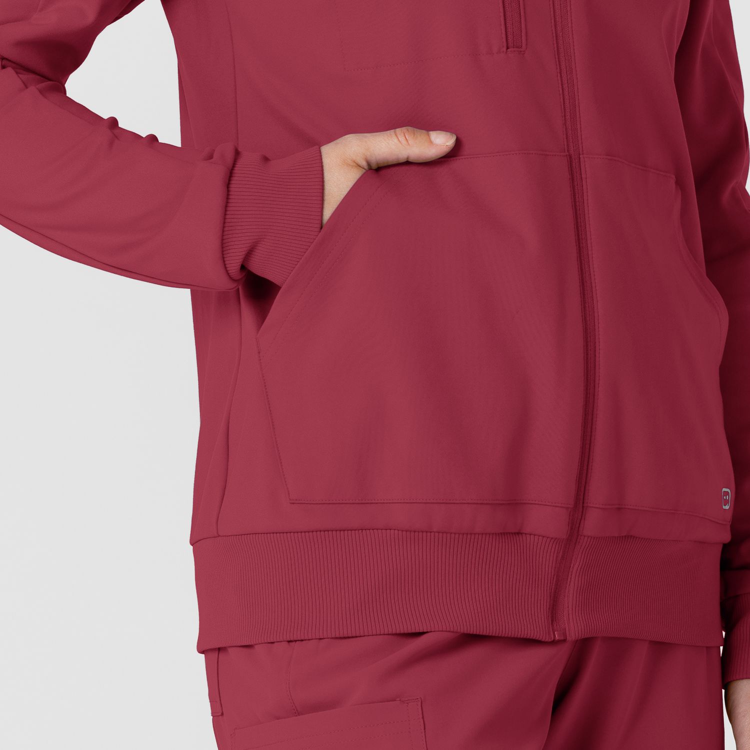 Felpa donna 8159 zip e cappuccio ruby
