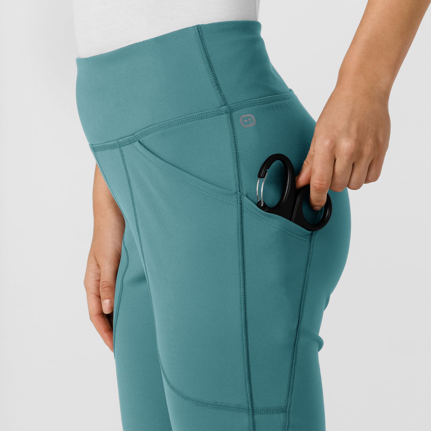 Pantalone donna 5459 yoga svasato vintage teal