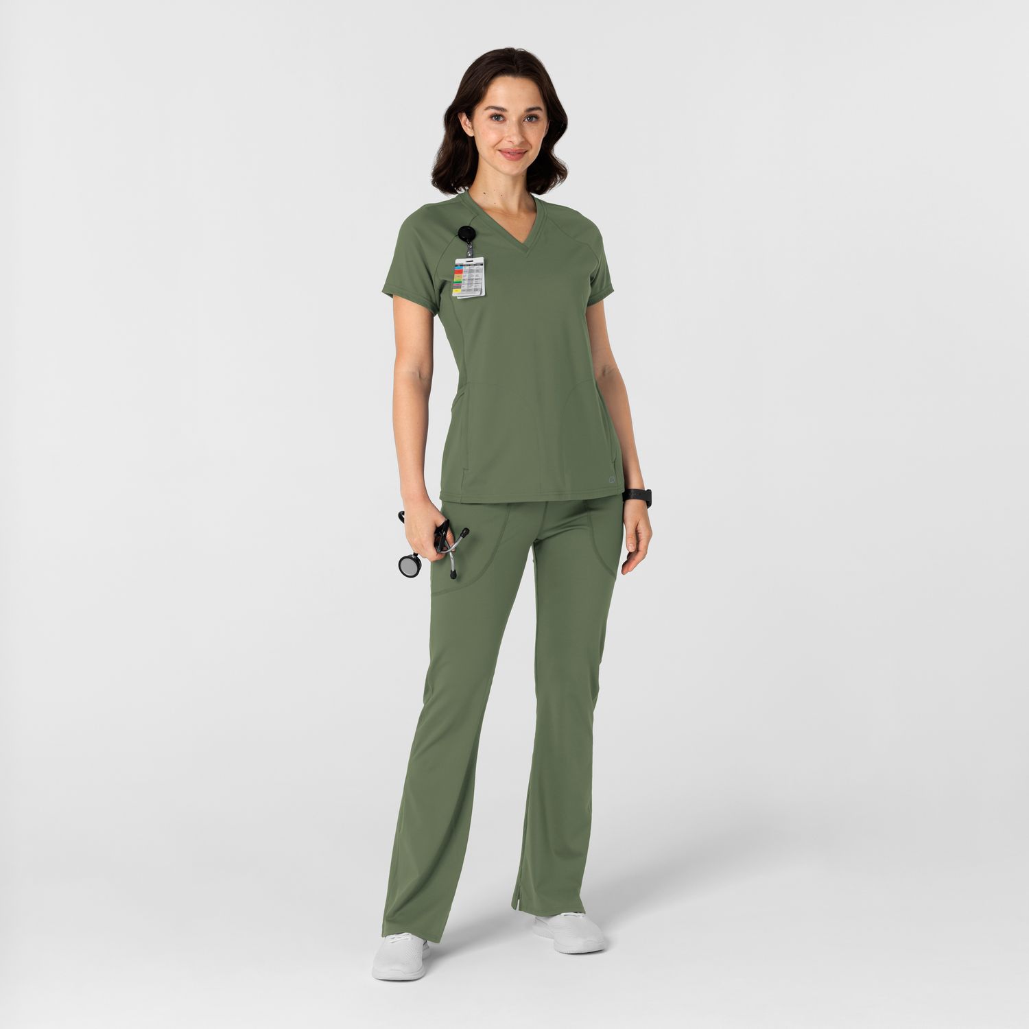 Pantalone donna 5459 yoga svasato olive