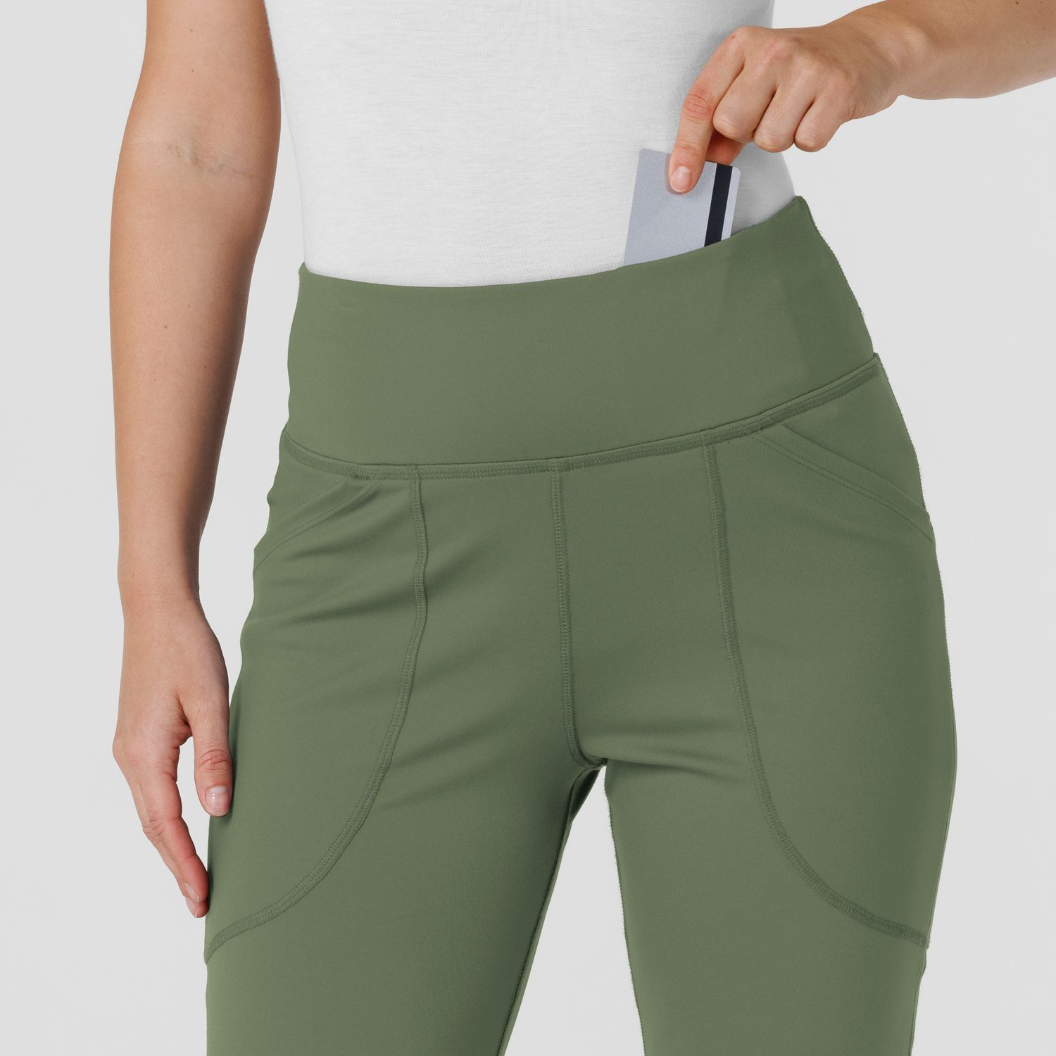 Pantalone donna 5459 yoga svasato olive