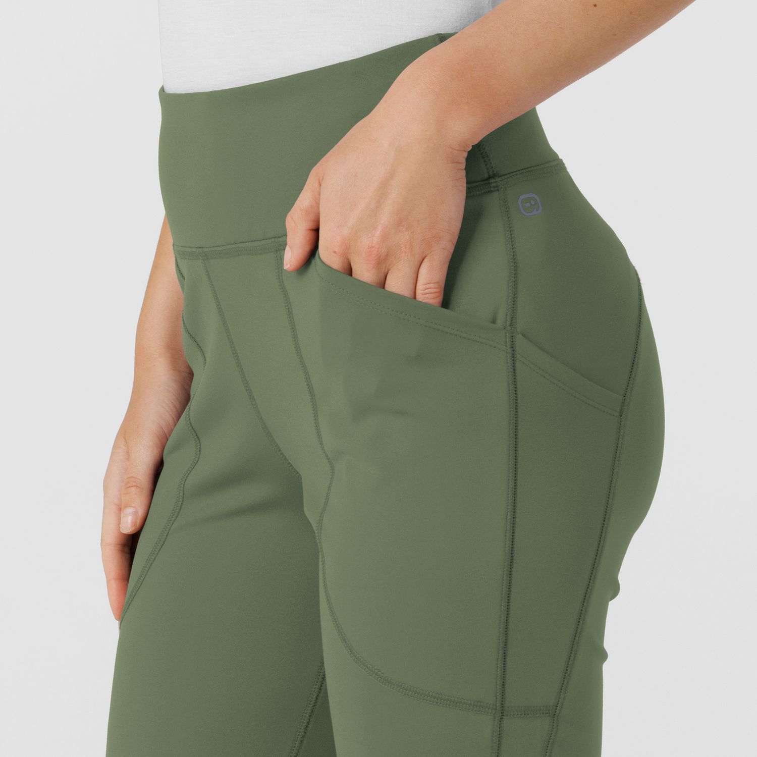 Pantalone donna 5459 yoga svasato olive