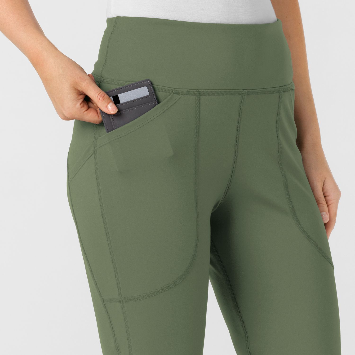 Pantalone donna 5459 yoga svasato olive