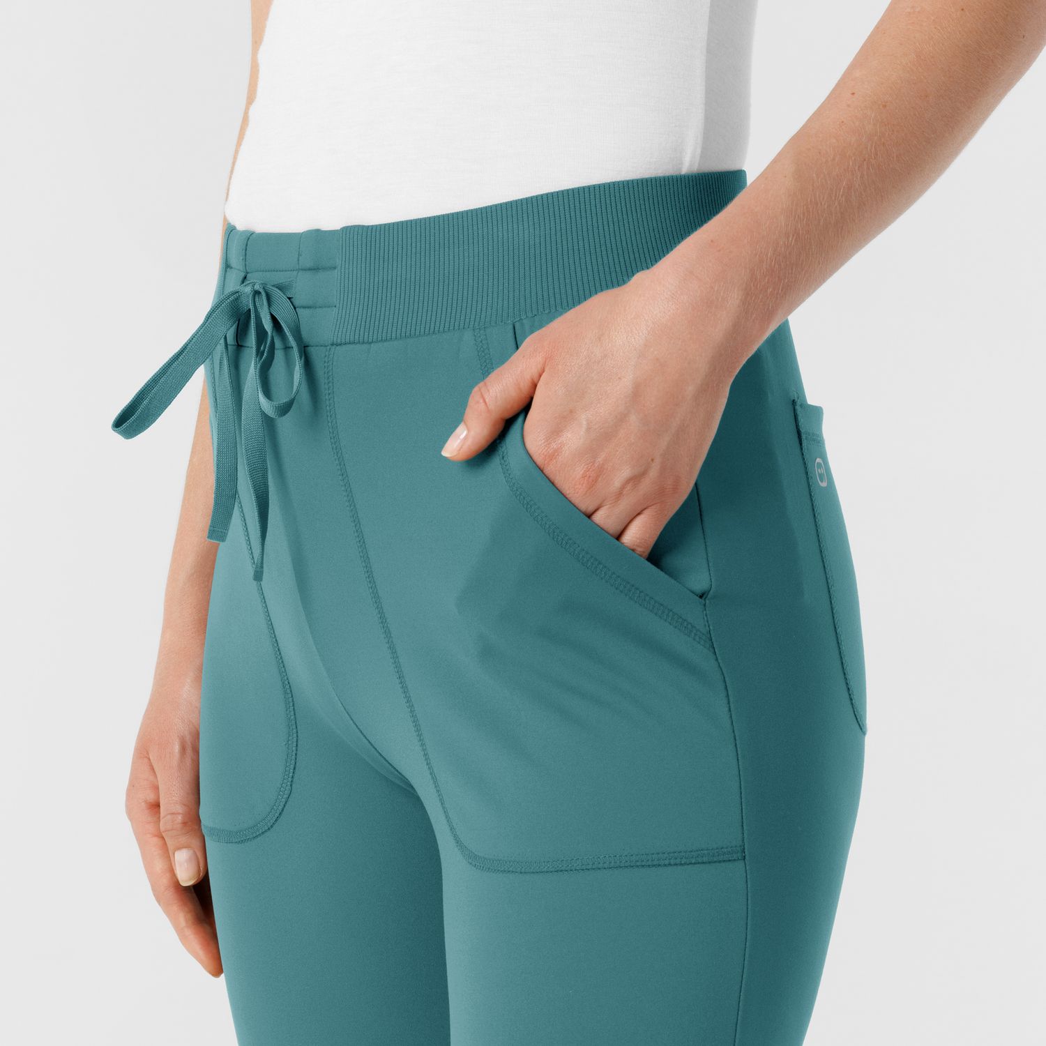 Pantalone donna 5259 slim vintage teal