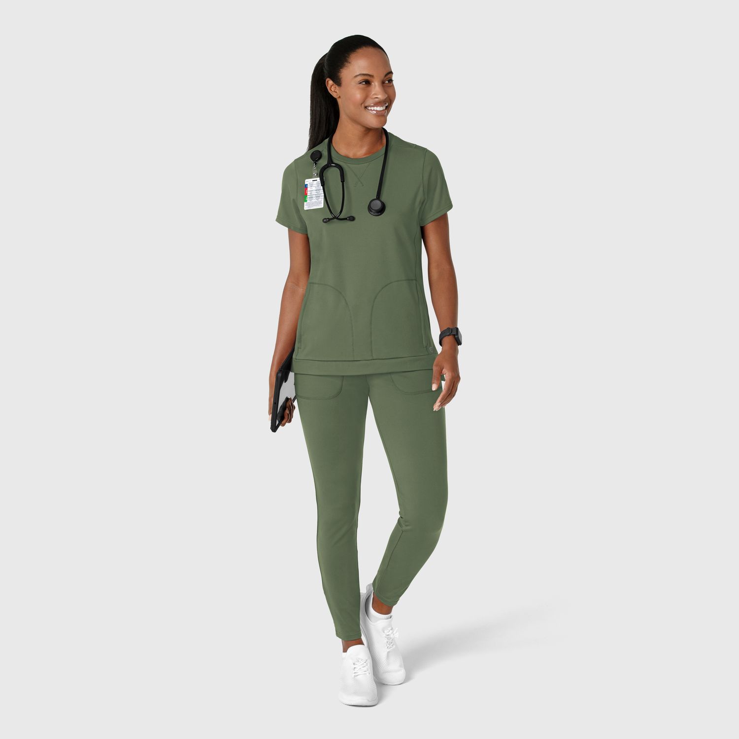 Casacca donna 6359 girocollo olive