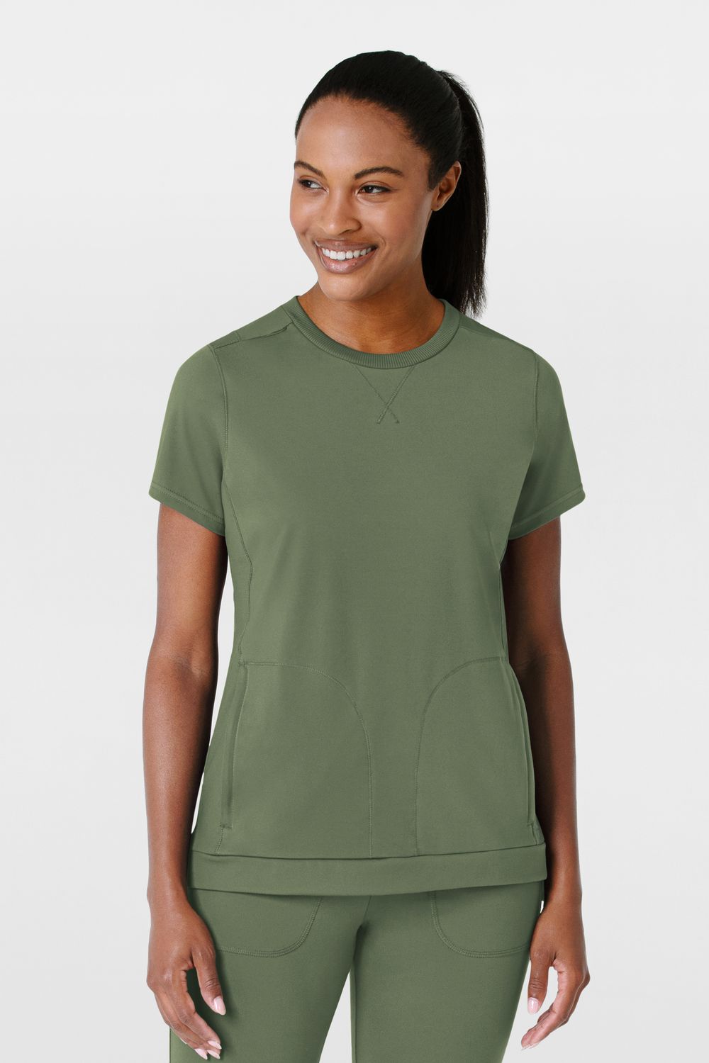 Casacca donna 6359 girocollo olive