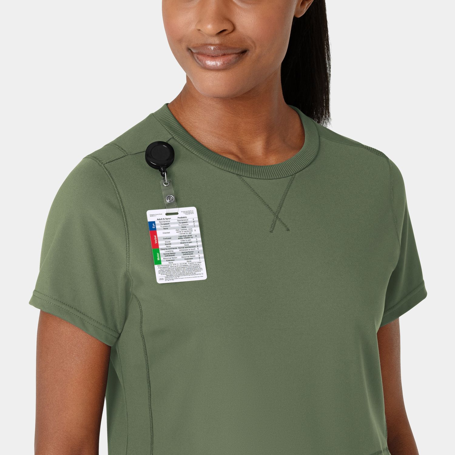 Casacca donna 6359 girocollo olive