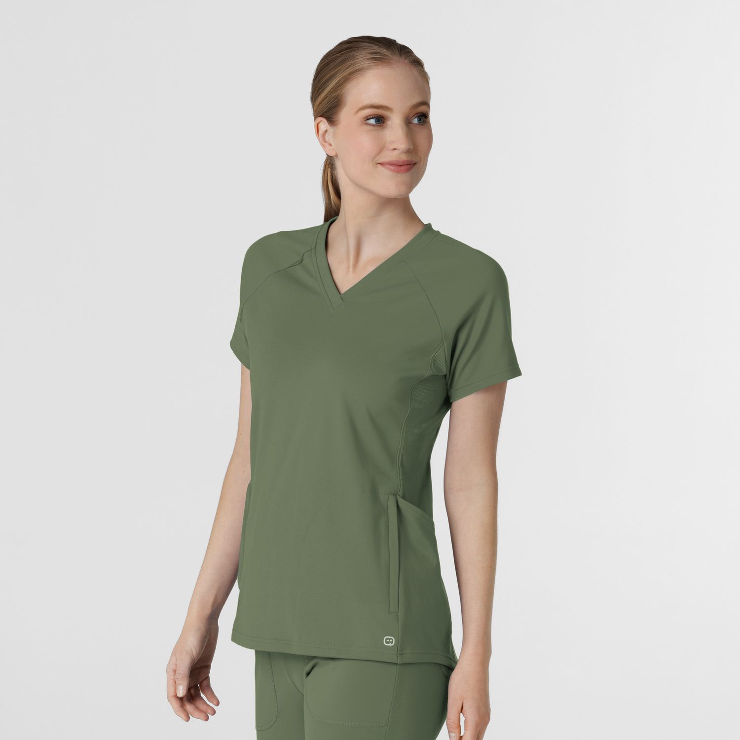Casacca donna 6259 scollo a V olive