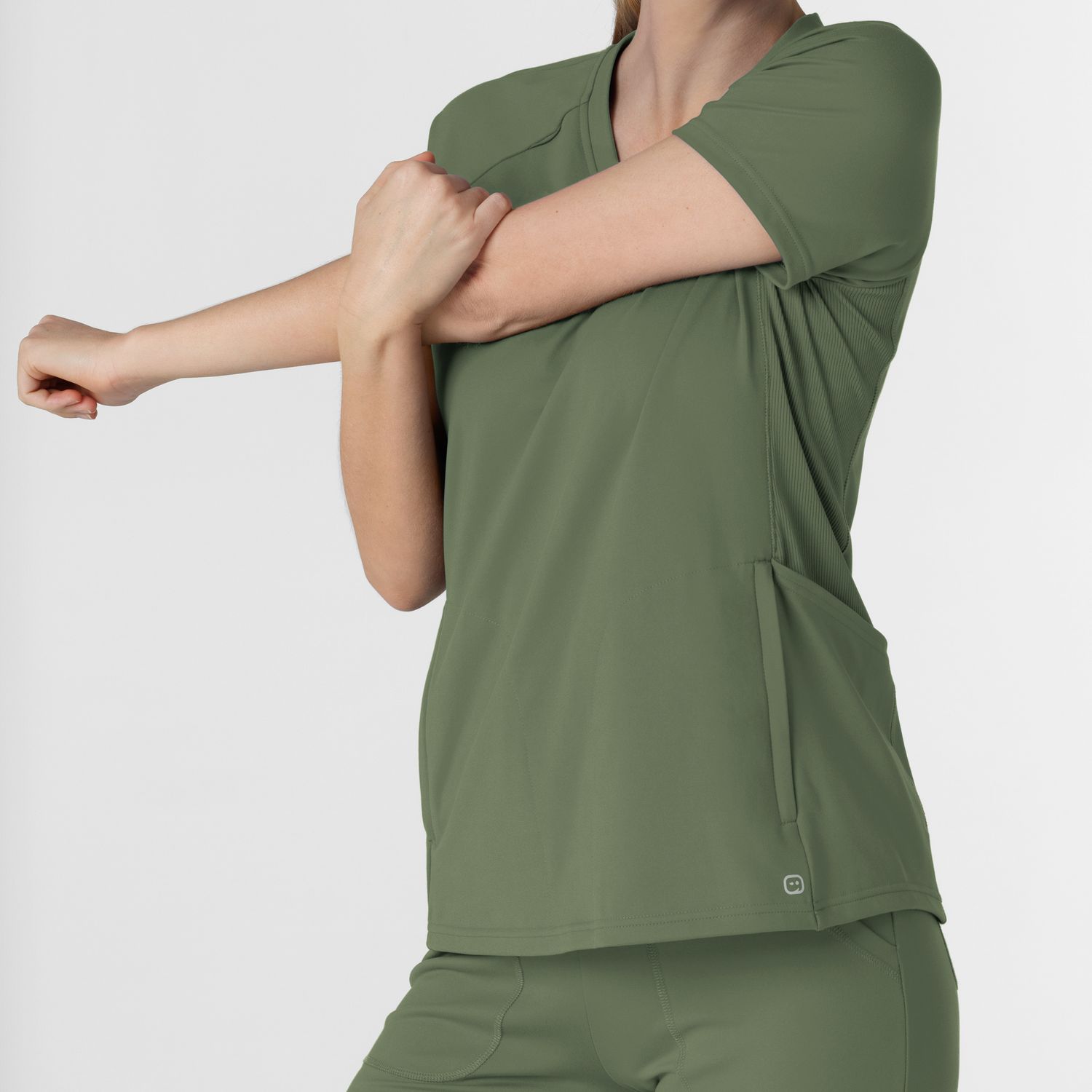 Casacca donna 6259 scollo a V olive