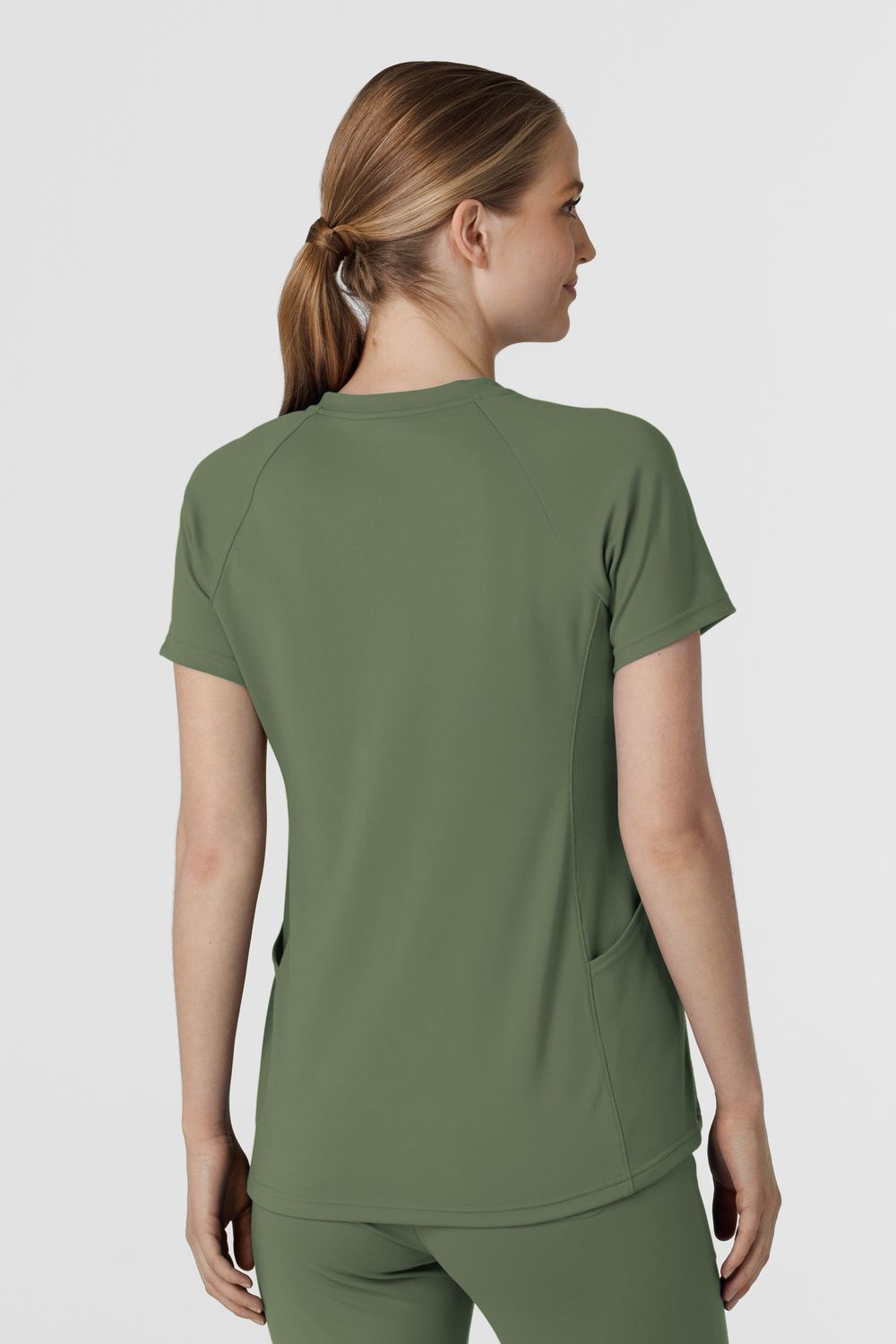 Casacca donna 6259 scollo a V olive