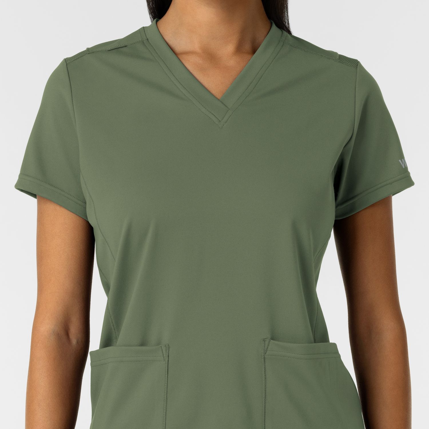 Casacca donna 6559 scollo a V olive
