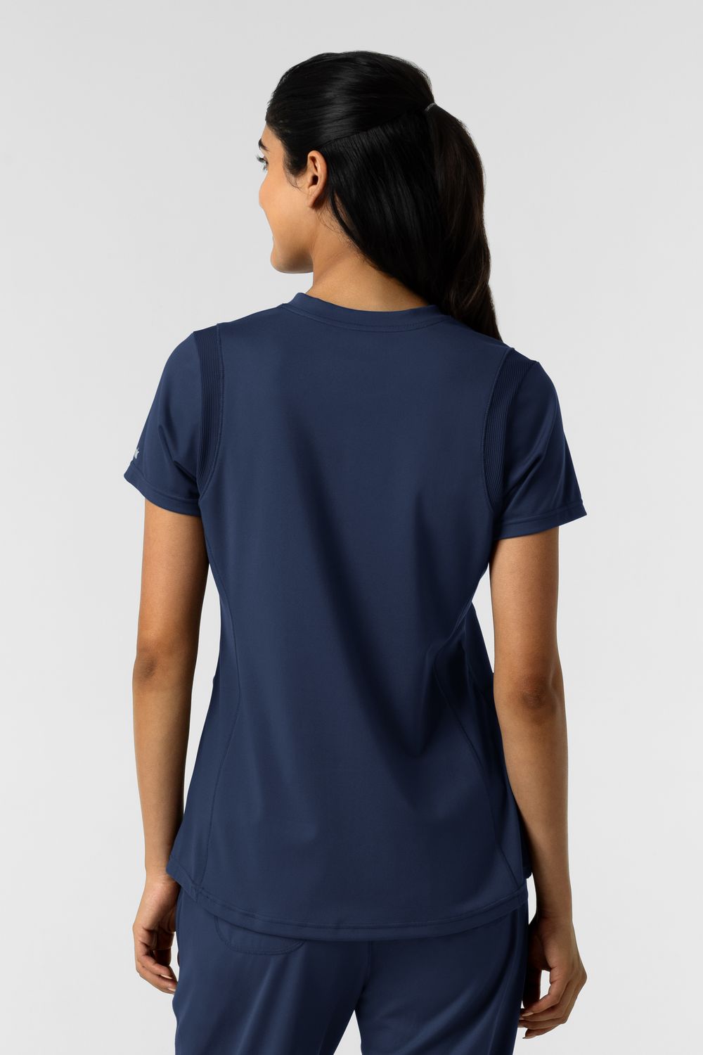 Casacca donna 6559 scollo a V navy blue