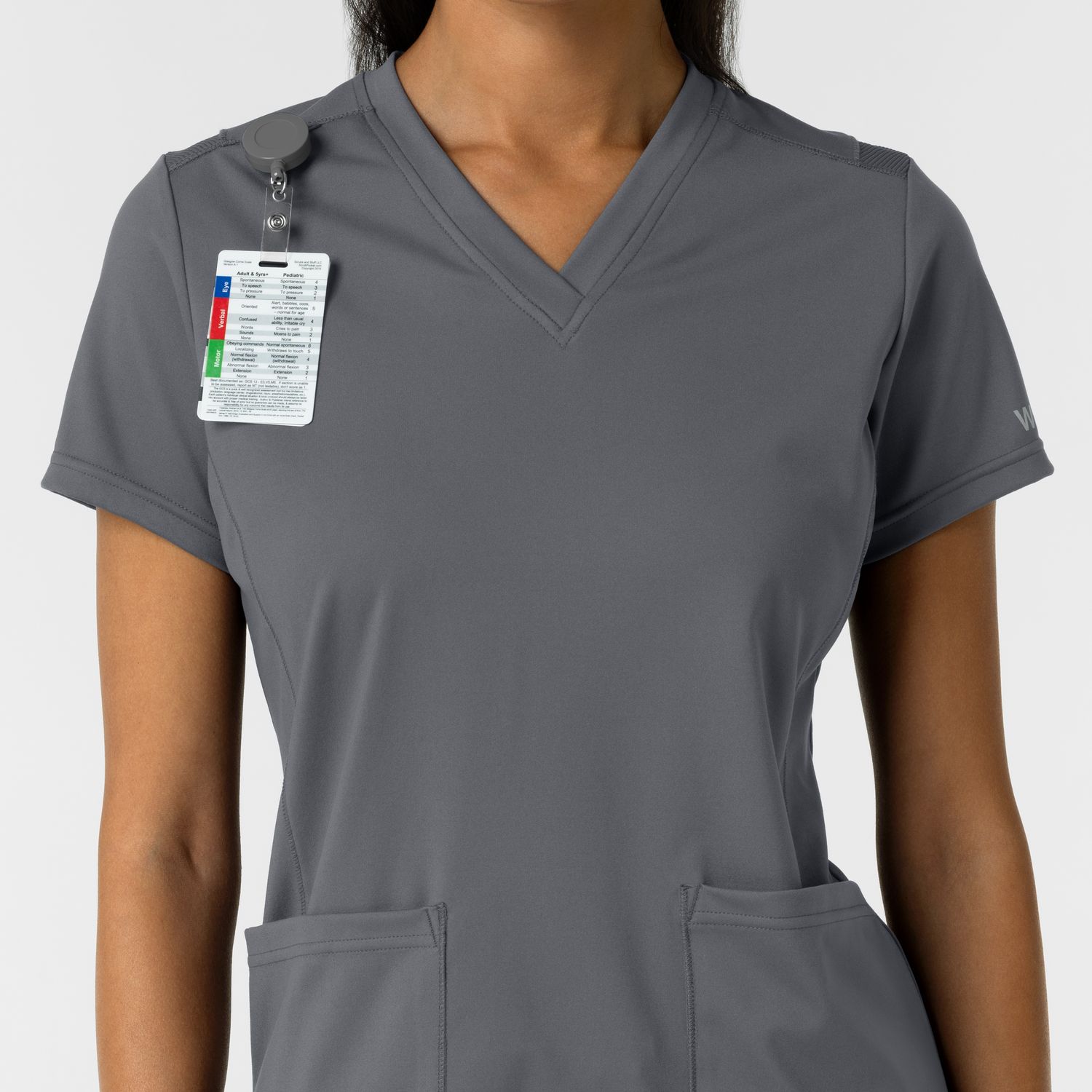 Casacca donna 6559 scollo a V pewter