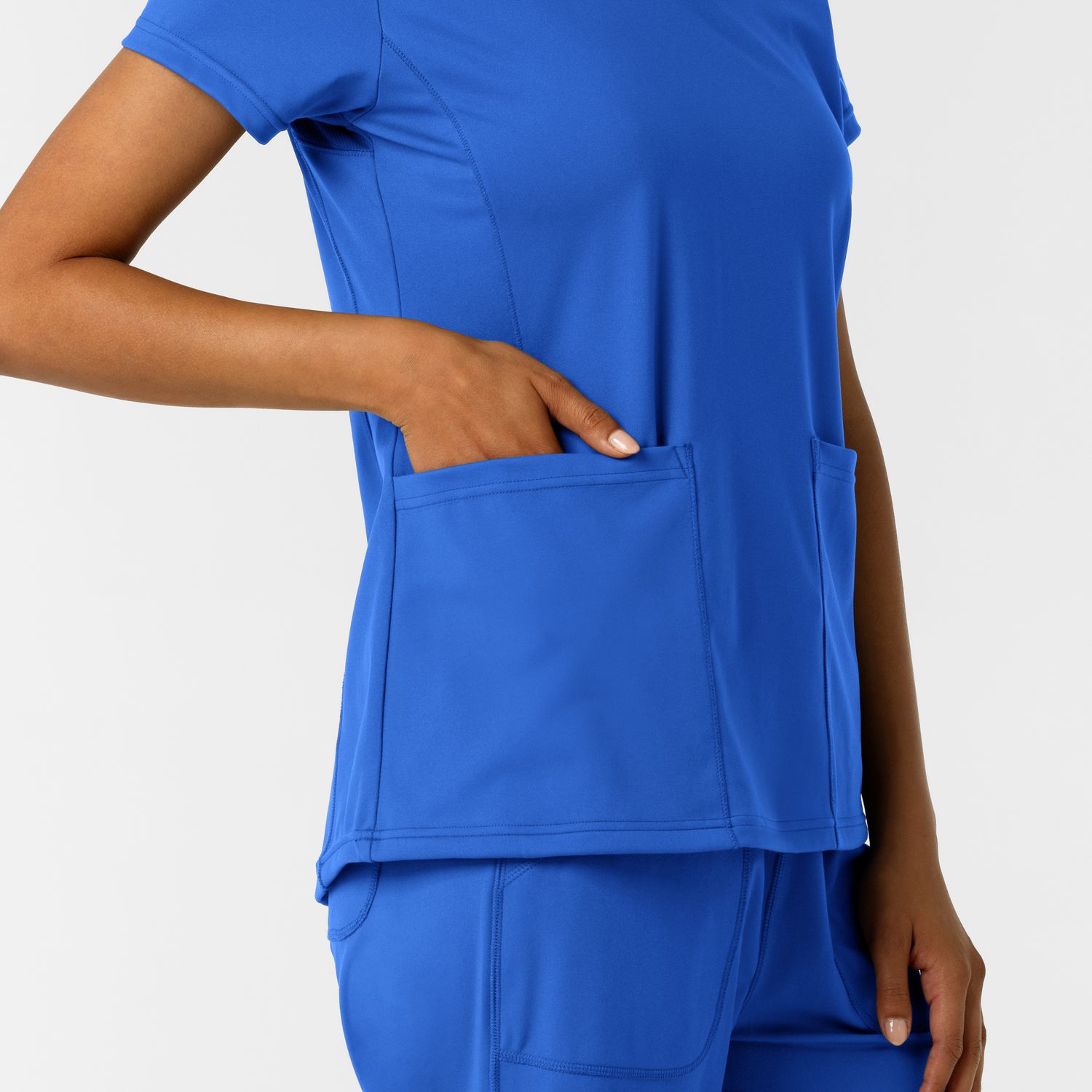 Casacca donna 6559 scollo a V royal blue