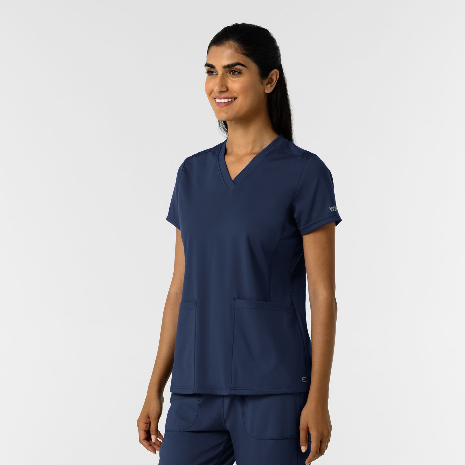 Casacca donna 6559 scollo a V navy blue