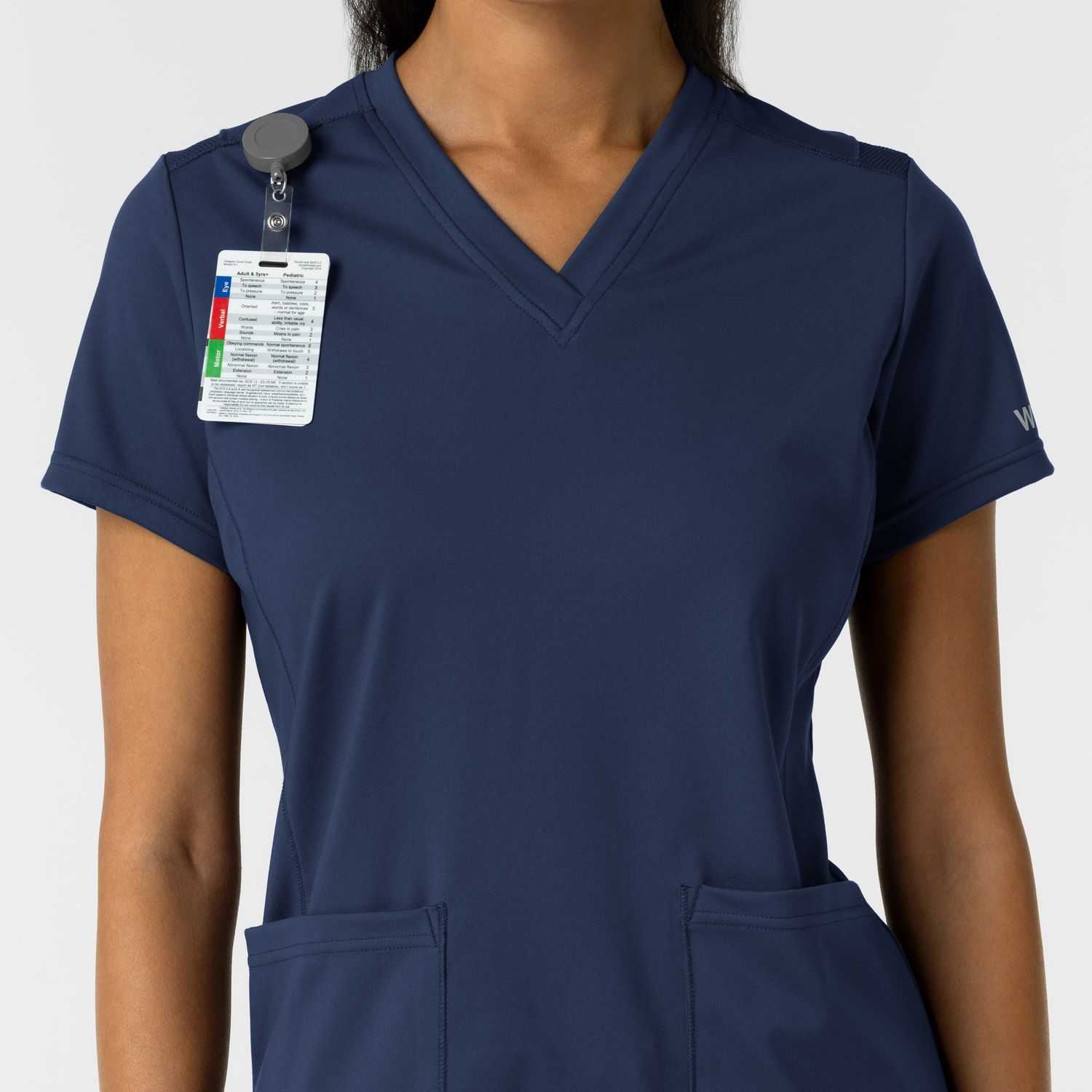 Casacca donna 6559 scollo a V navy blue