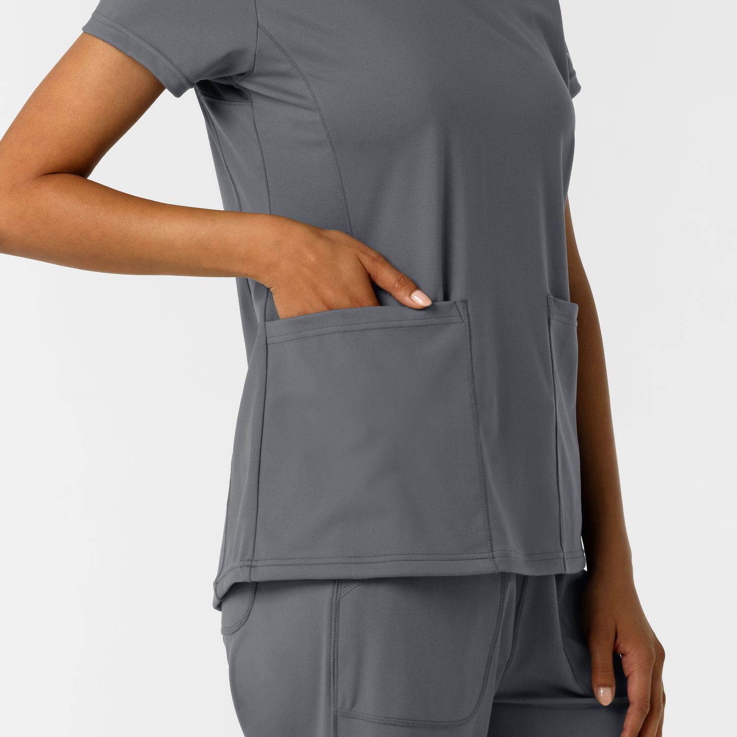 Casacca donna 6559 scollo a V pewter