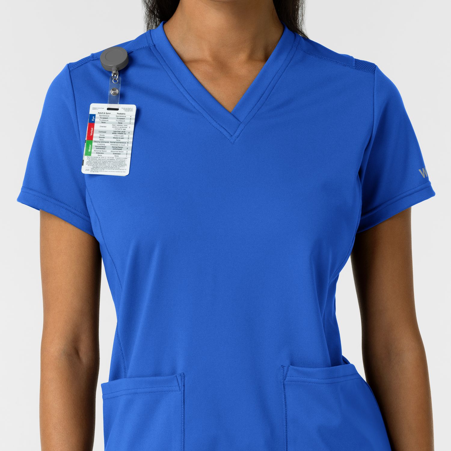 Casacca donna 6559 scollo a V royal blue
