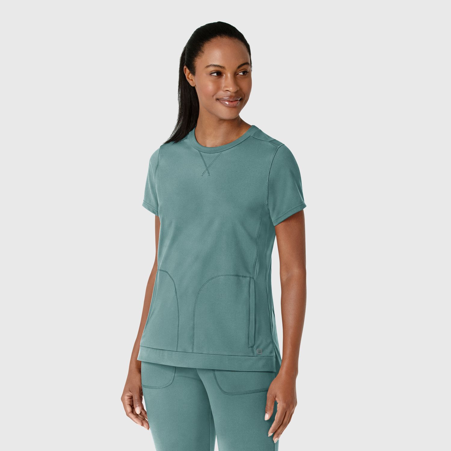 Casacca donna 6359 girocollo vintage teal