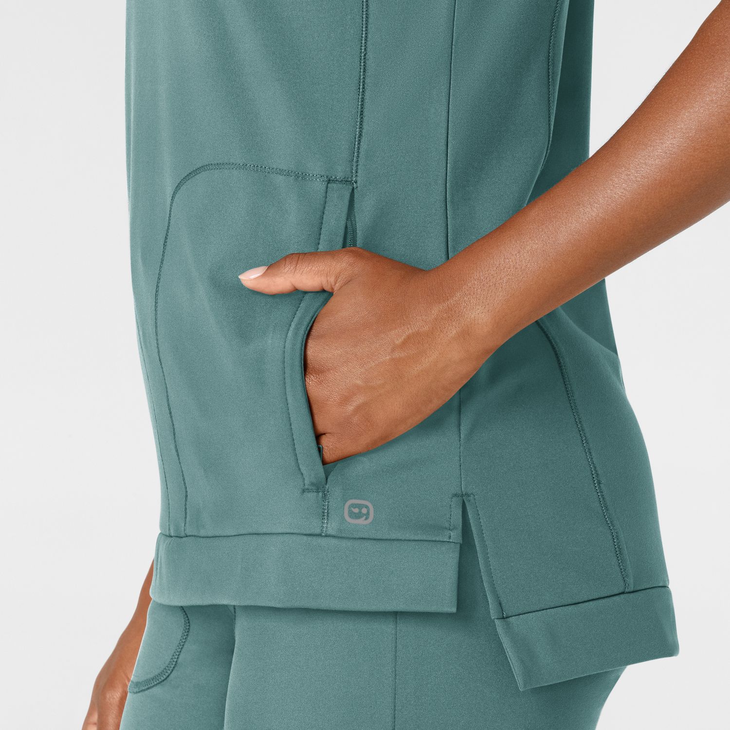 Casacca donna 6359 girocollo vintage teal