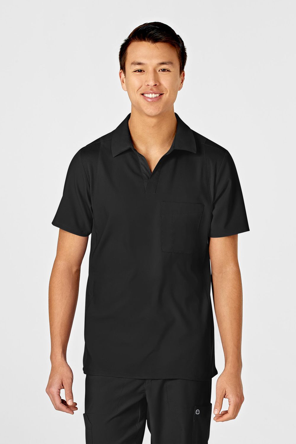 Casacca uomo 6055 scollo a V polo black