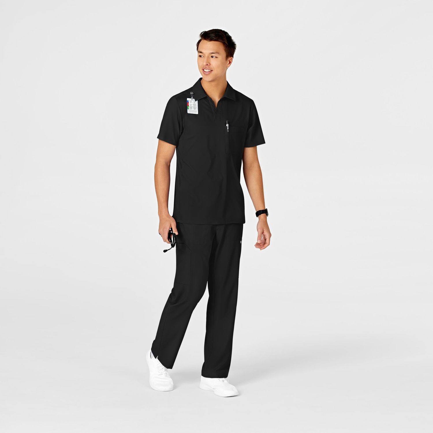 Casacca uomo 6055 scollo a V polo black